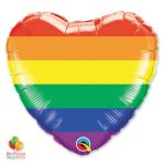 Classic Heart Rainbow Foil Party Balloon 18 Inch delivery Balloon Shop NYC