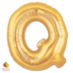 Jumbo Letter Q Foil Balloon Gold 40 inch Inflated delivery from Balloon Shop NYC