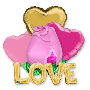 LOVE & Rose Mothers Day Balloon Bouquet delivery from Balloon Shop NYC