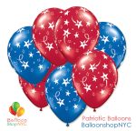 Shooting Stars Ruby Sapphire Latex Balloons 11 inch delivery from Balloon Shop NYC