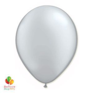 Silver Latex Party Balloon 12 Inch Inflated delivery Balloon Shop NYC