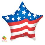 American Star Flag Patriotic Mylar Balloon 18 inch Inflated delivery from Balloon Shop NYC