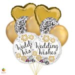 Wedding Wishes Mylar Balloon Bouquet delivery from Balloon Shop NYC