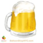 Beer Mug Jumbo See Through Fun Mylar Balloon 23 Inch Inflated high-quality cheap balloons nyc delivery