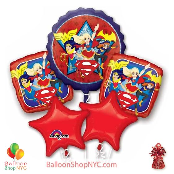 Dc Super Hero Girls Mylar Balloon Bouquet Inflated high-quality cheap balloons nyc delivery