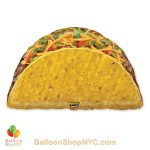 Mighty Bright Taco Jumbo Funny Mylar Balloon 32 inch Inflated high-quality cheap balloons nyc delivery
