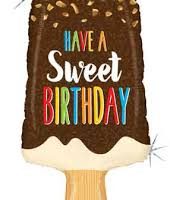 Sweet Birthday Ice Cream Bar 36" Mylar Balloon Inflated With Helium