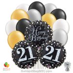 21st Sparkling Happy Birthday Mylar Latex Pearl Balloon Bouquet Inflated high-quality cheap balloons nyc delivery