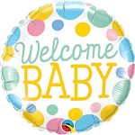 Welcome Baby Mylar Party Balloon 18 Inch Inflated