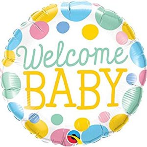 Welcome Baby Mylar Party Balloon 18 Inch Inflated