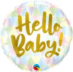 Hello Baby! Mylar Party Balloon 18 Inch Inflated
