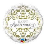 Happy Anniversary Classic Mylar Balloon 18 Inch Inflated
