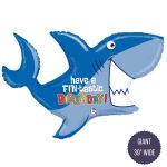 Fin-tastic Fish Birthday Mylar Balloon 41 Inch Inflated