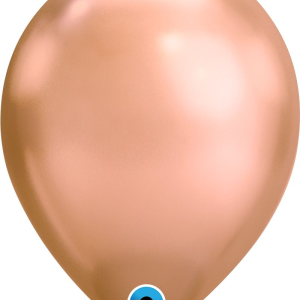 Chrome Rose Gold Latex Party Balloon 11 inch Inflated