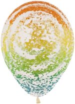 Graffiti Rainbow Latex Party Balloon 11 inch Inflated