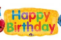 Sesame Street Happy Birthday 42 inch Mylar Balloon Inflated