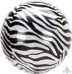 Zebra Print Giraffe Orbz Balloon 16 inch Inflated