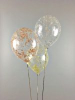 Glitter Balloons Inflated (Long Lasting Filled with Hi-Float)