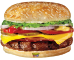 Cheese Burger 31 inch Mylar Balloons Inflated