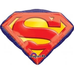 Superman Emblem 26 inch Mylar Balloon inflated