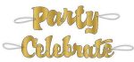 Celebrate and Party Foil Banner