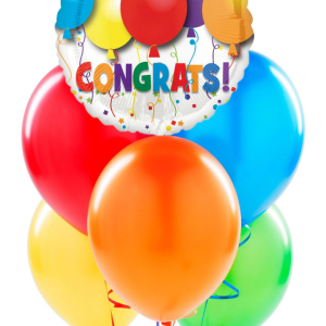 Congrats Bouquet (12 Balloons) Inflated