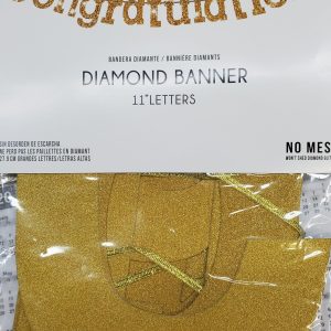 Congratulations ( Gold Diamond Banner 11" letter 11.25 feet long )