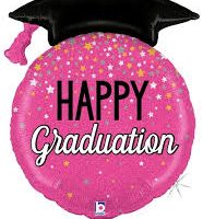 Happy Graduation  38" inflated mylar balloon