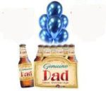 Happy Father's Day Genuine Dad Mylar Balloon Bouquet Inflated with weight