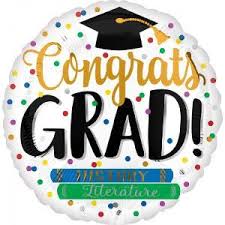 Congrats Grad Book 18" Inflated Mylar Balloon