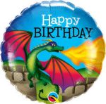 Birthyday Mythical Dragon 18 inch Mylar Balloon
