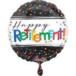 Happy Retirement Balloon 18" Inflated  with Helium