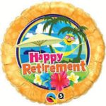 Happy Retirement Balloon 18" Inflated  with Helium