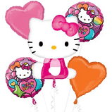 Hello Kitty Mylar Balloon Bouquet Inflated