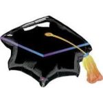 Graduation Cap 36 Inch inflated Mylar balloon