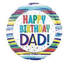 Happy Birthday DAD Mylar Balloon 17 inch Inflated