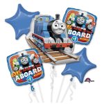 Thomas & Friends Mylar Balloon Bouquet Inflated with Helium and attached to Weight