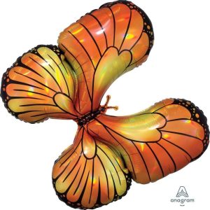 Monarch Butterfly 30 inch Mylar balloon Inflated