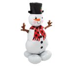 55" Snowman Mylar Balloon Inflated-Fill With Air Only
