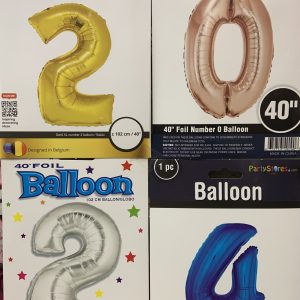 2026 - 40 Inch Foil Number Balloon Set