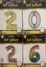 2026 - 40 Inch Foil Number Balloon Set