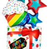 55" Stacked Birthday Icons Balloon Inflated - Fill With Air Only