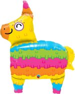 Rainbow Flesta/Donkey Super Shape 34in Mylar Balloon Inflated