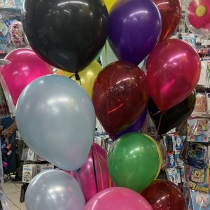 Colorful Latex balloon  Bouquet Inflated With Helium and attached to weight
