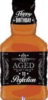 Happy Birthday 34in Bottle Aged to Perfection Balloon Inflated