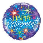 Happy Retirement with Sparkling Balloon 18" Inflated