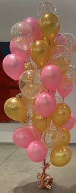 Bright Color 11" Latex Balloon Bouquet Inflated With Weight