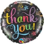 Thank You Ribbons Mylar Balloon 18 Inch Inflated