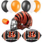 Cincinnati Bengals Football Latex and Mylar balloon Bouquet