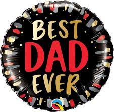 Best Dad Ever Mylar Balloon 18 inch Inflated